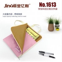 金亿利1613，A4科目分类学生袋（1/100/200）学生手提拉链袋资料试卷收纳袋拉链补课袋