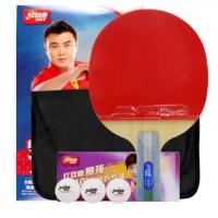 红双喜R5006，5星乒乓球拍（1/20）直拍双面反胶弧圈结合快攻球拍单拍(附拍套)