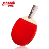 红双喜R4006，4星乒乓球拍（1/50）直拍双面反胶弧圈结合快攻球拍单拍（单块装）
