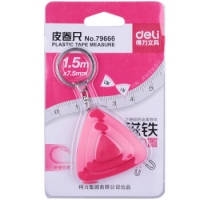 得力79666，1.5M迷你皮卷尺（1/24/576）