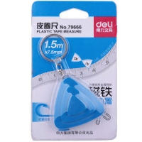 得力79666，1.5M迷你皮卷尺（1/24/576）