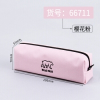 得力66711，笔袋（1/24/144）帆布简约纯色男女高中生中学生铅笔袋文具包