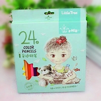 （特惠品）小树苗QN5118A，18色盒装彩铅（1/16/160）小树苗18色彩色铅笔 卡通创意盒装环保铅笔 绘画彩铅