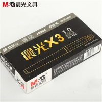 晨光A9804A，1.0mm中性笔（12/144/1728）加粗黑色商务办公签字笔粗头碳素水笔