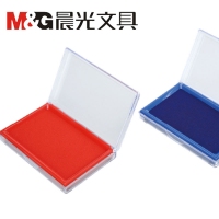 晨光AYZ97513，印台办公快干印台（1/12/120）大号财务印泥塑料外壳印台红/蓝色
