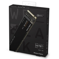 西部数据1TB SSD固态硬盘（1/24） M.2接口(NVMe协议) Black系列-游戏高性能版固盘｜五年质保