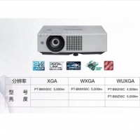 松下（Panasonic）激光投影仪 办公高清 高亮度工程会议投影机 可投影弧形曲面/竖直投影 PT-BMX50C（5000流明 标清）