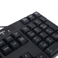得力（deli） 2168 高键帽键盘 USB键盘 游戏键盘 防水薄款静音 黑色