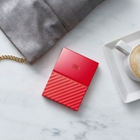 西部数据(WD)4TB USB3.0移动硬盘My Passport 2.5英寸 中国红(密码保护 自动备份)WDBYFT0040BRD