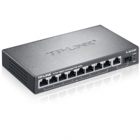 TP-LINK SG1210P 8口千兆POE交换机 1千兆口+1千兆光纤口