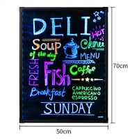 得力（deli）50*70cm带架子电子荧光板/白板 LED灯手写广告牌/荧光板8733