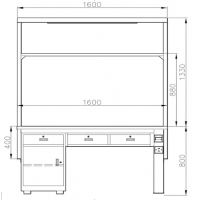 天工 综合工作台 1600*800*800+1330mm