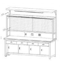 天工 重型综合工作台 2300*800*800+1330mm
