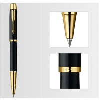 派克 IM纯黑丽雅金夹宝珠笔