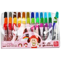 得力7058，36色袋装水彩笔