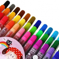 得力7058，36色袋装水彩笔