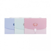 得力5291，13格包边学生风琴包