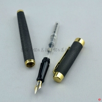 英雄1519绒砂黑杆金夹钢笔，铱金笔，练字书法绘画学生办公铱金墨水礼品钢笔