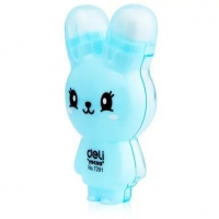 得力7291，修正带橡皮擦两用可爱卡通咪兔-6米