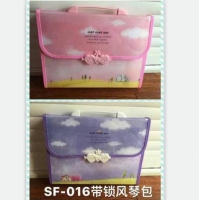 小天使 A4，12格卡通带锁风琴包-混装