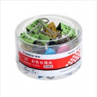 齐心B3684，萌彩色4#长尾夹