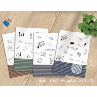 （特价）本子铺21680，16K80型缝线本/白芯缝线本/白纸本（1/10/200）-爆款一口价