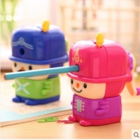 得力0733，削笔机学生手摇铅笔刀削笔器可爱儿童大兵卷笔刀