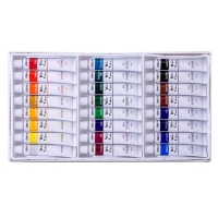 得力73852，美术绘画24色水彩颜料 盒装 