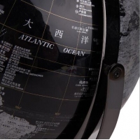 得力2163，金属地球仪 直径30cm，360度旋转金属底座世界地球仪