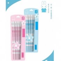 联优4003，圆杆HB大皮头铅笔吸12支卡装（U4003-12）