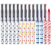 晨光 ARP41803，素纹控控直液式走珠水笔全针管中性笔/大容量签字笔