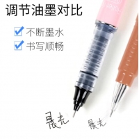 晨光 ARP41803，素纹控控直液式走珠水笔全针管中性笔/大容量签字笔