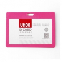 优和6611，横式PP证件卡套/胸卡/工作证/学生工牌/门禁/公交卡套/证件套/员工胸牌/厂牌