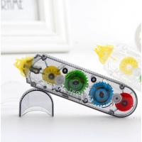 乐普升90055，5mm*10m简约双头双色透明膜米黄色修正带改正带改错带(双子星)，T-90055