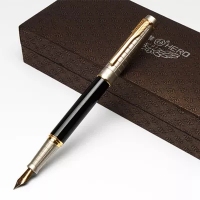 英雄752A，方格铱金笔 礼品钢笔 墨水笔 男士女士商务办公钢笔，精致礼盒