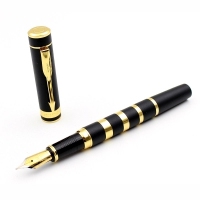 英雄770钢笔，磨砂金环铱金笔钢笔墨水笔精致礼盒