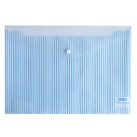 得力5630，A4纽扣袋/A4透明按扣文件袋