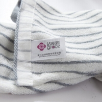 洁丽雅6450，经典条纹纯棉毛巾（74*34）强吸水毛巾 支持团购定制 绣花印字蓝色棕色