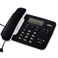 得力794，电话机 桌面式商务大气 大屏显示防雷电话机 桌面横式