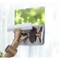 伸缩杆双面擦玻璃刮水器