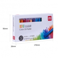 得力72086，12色油画棒/儿童油画棒/丝滑蜡笔/宝宝蜡笔涂色笔