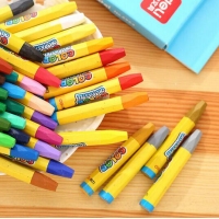 得力72050，12色油画棒/儿童彩色绘画涂鸦画画笔美术蜡笔画笔-送专用延长器+卷笔刀
