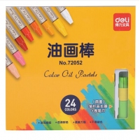 得力72052，24色油画棒/儿童彩色绘画涂鸦画画笔美术蜡笔画笔-送专用延长器+卷笔刀