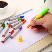 得力72052，24色油画棒/儿童彩色绘画涂鸦画画笔美术蜡笔画笔-送专用延长器+卷笔刀