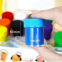 得力73873，12色手指画颜料可水洗儿童绘画/涂鸦益智早教