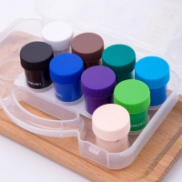 得力73873，12色手指画颜料可水洗儿童绘画/涂鸦益智早教