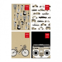 得力WA560, A5 60张包背条本（一口价）复古风系列笔记本60页无线装订本胶装本日记本