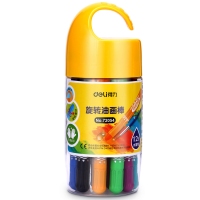 得力72054，12色旋转油画棒/水溶性蜡笔/儿童蜡笔安全无毒可水洗