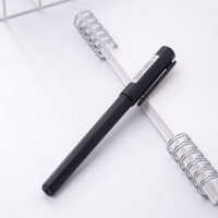 得力A108，0.5mm速干中性笔带帽/按动黑色签字笔学生书写流畅油性 