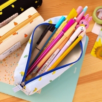 得力66643，笔袋创意小清新可爱学生文具盒帆布男女铅笔盒学习礼品